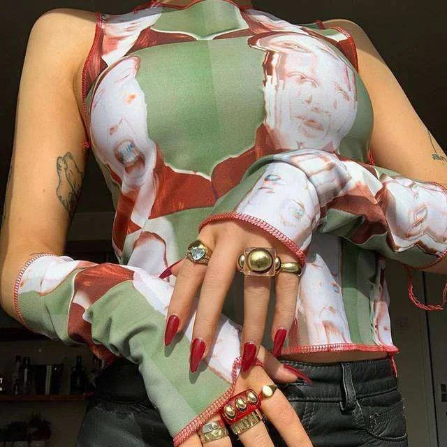 sexy crop tank top | letter graphic print top | womens fitted tank top | energy saving