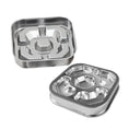 Pet Square Stainless Steel Slow Feeding Bowl Meifu Market
