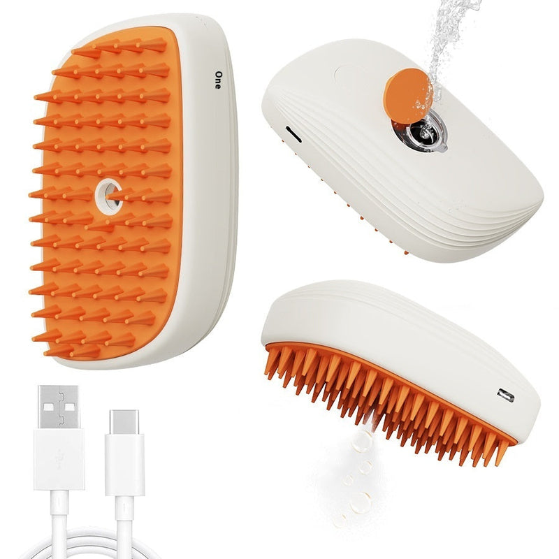 USB Rechargeable Pets Steam Brush Spray Massage Comb Pet Grooming Tools Cat Steam Comb Pet Products Meifu Market