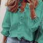 European and American new long-sleeved ruffled shirt Meifu Market