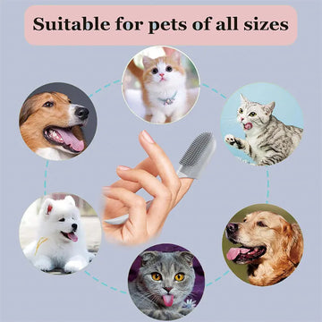 Dog Tooth Cleaning Brush Care Finger Wrap Cat Dog Oral Cleaning Toothbrush Tool Silicone Dog Cat Finger Toothbrush Supplies Pet Products Meifu Market
