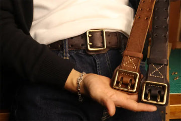 Cowhide Handmade Stitching Anti-allergy Men's Leather Belt