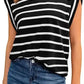 Crew Neck Striped Vest Sweater Meifu Market