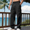 heavy-duty cotton cargo pants | loose fit mens trousers | outdoor hiking pants | ultrasonic cleaning