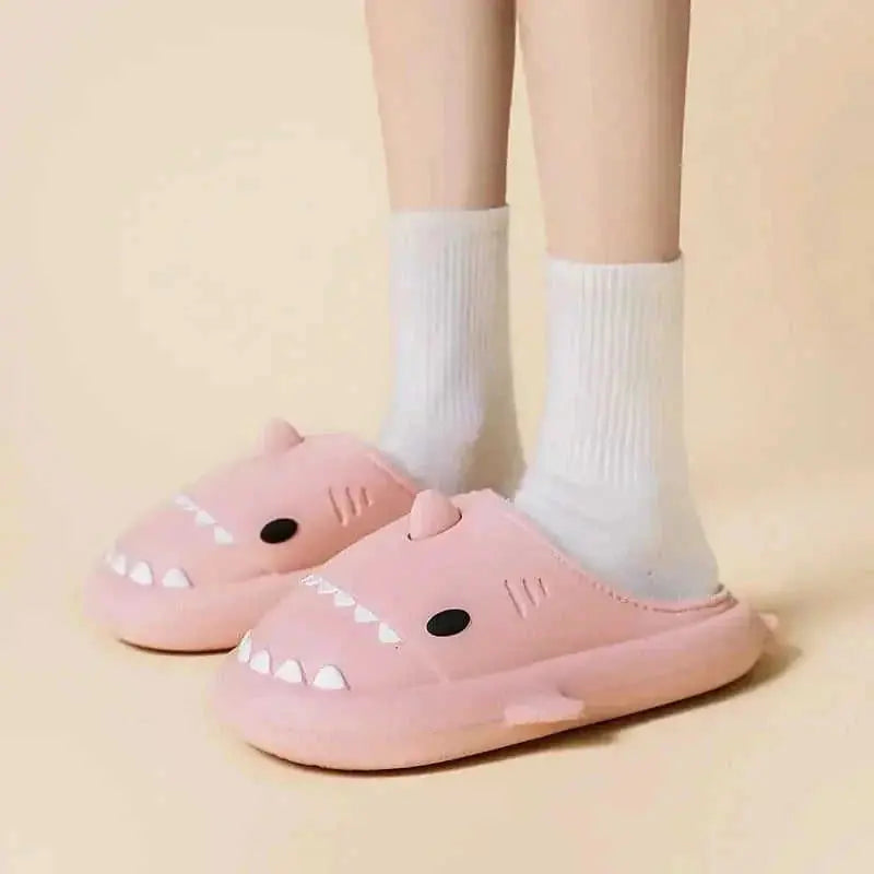 eva waterproof slippers | cartoon shark house shoes | winter indoor slippers | ultrasonic cleaning