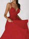 sexy v-neck suspender dress | summer a-line maxi dress | womens long formal dress | energy saving