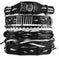 genuine leather bracelet | adjustable woven bracelet | multi-layer charm bracelet | energy saving