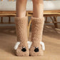 Cute Cartoon Dog Floor Socks Winter Warm Non-slip Plush Socks For Women meifu market