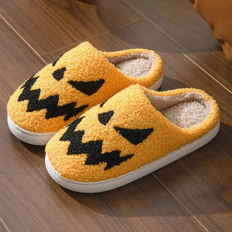 embroidered halloween slippers | couple matching slippers | indoor house shoes | ultrasonic cleaning
