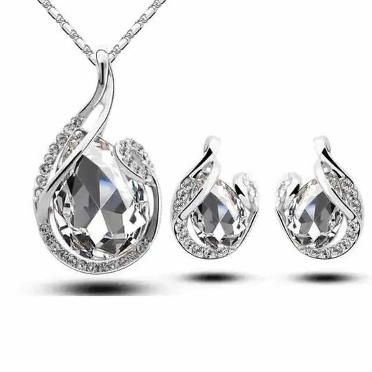 sterling silver jewelry set | 18k gold plated bridal jewelry | minimalist everyday jewelry set | energy saving