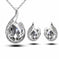 sterling silver jewelry set | 18k gold plated bridal jewelry | minimalist everyday jewelry set | energy saving