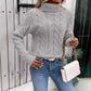 Women's Cable-knit Turtleneck Sweater Meifu Market