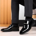 Men's Business British Style Patent Leather Shoes Meifu Market