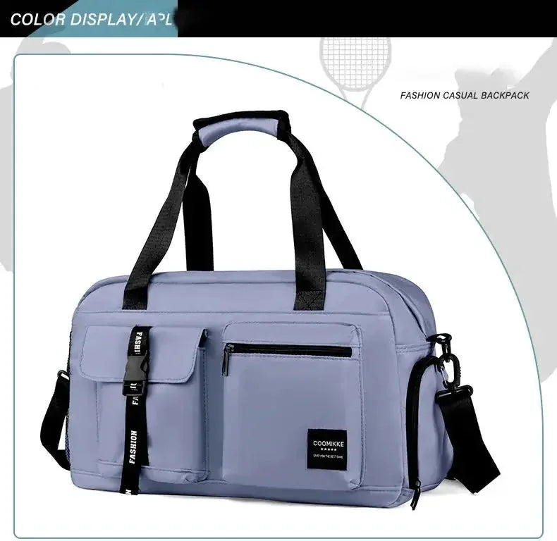 large waterproof gym bag | womens swim bag with wet pocket | yoga duffel bag for travel | ultrasonic cleaning