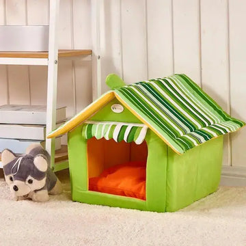 New Fashion Striped Removable Cover Mat Dog House Dog Beds For Small Medium Dogs Pet Products House Pet Beds for Cat Meifu Market