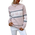 Half Turtleneck Snowflake Sweater Women Meifu Market