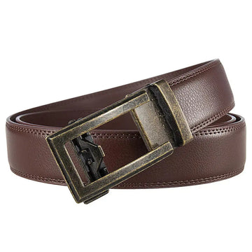 Antique Cowhide Men's Leather Belt Casual Business Comfort Click Belt Meifu Market