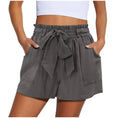 elastic waist shorts for women | drawstring casual shorts | summer solid color shorts | energy saving