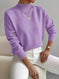 Autumn And Winter Half-high Collar Pullover Women's Fashion Solid Color Loose Knitted Top Meifu Market