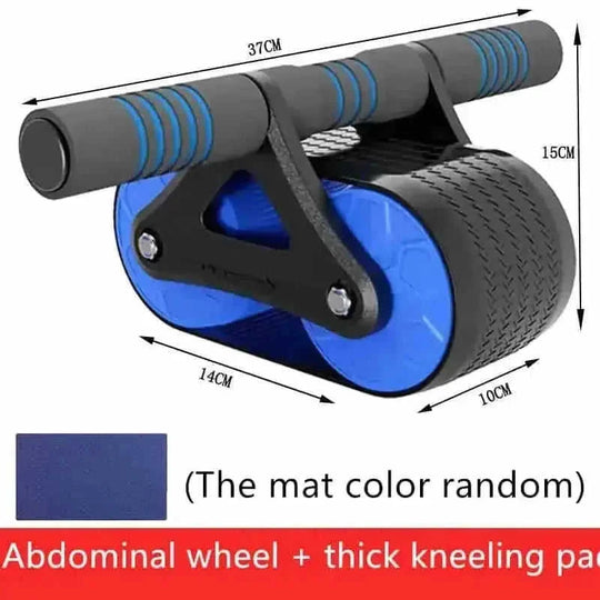 automatic rebound ab wheel | double wheel abdominal roller | stainless steel ab exerciser | energy saving