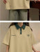 vintage cotton polo shirt | loose fit short sleeve top | casual womens polo | energy saving