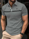 Men's Slim-Fit Printed Lapel Short-Sleeve Polo Shirt S - color variant display