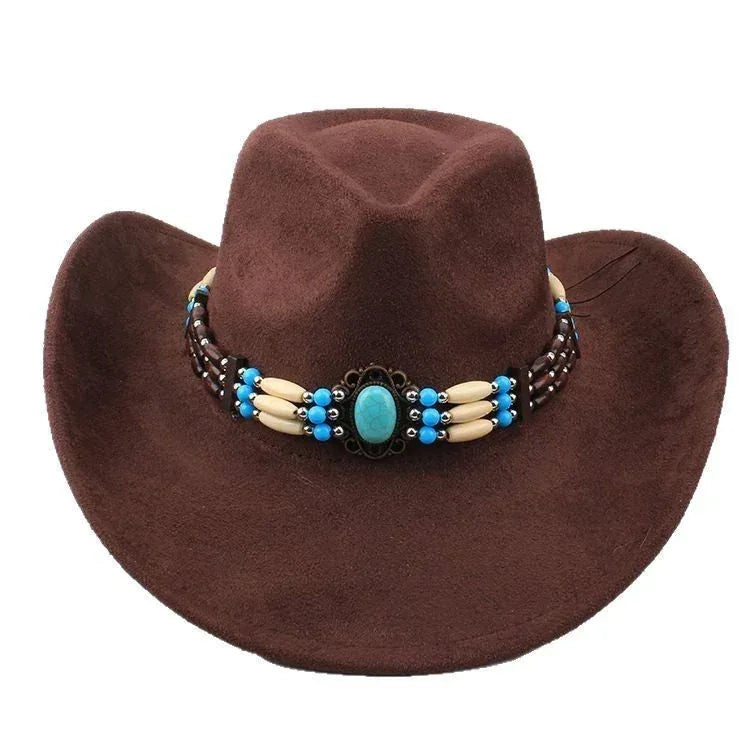 faux fur cowboy hat | wide brim western hat | punk horse riding helmet | energy saving