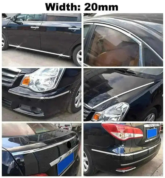 6M Chrome Car Styling Moulding Strip - Door Window Mirror Body Decorat