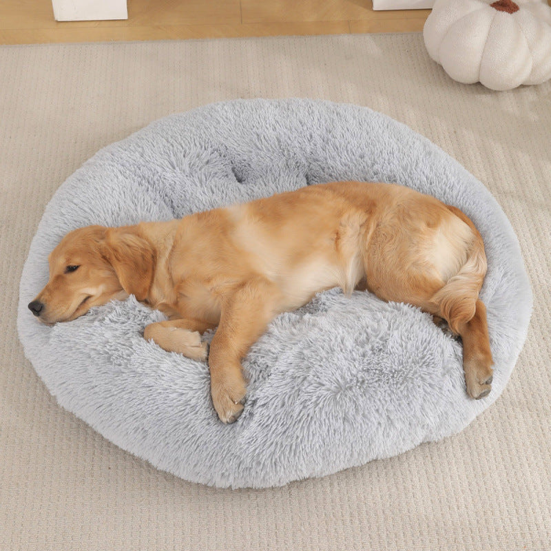 Round Pet Mat Dog Bed Plush Warm Sleep Dog Bed Cathouse Doghouse Meifu Market