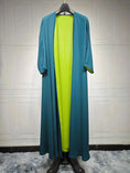 chiffon abaya dress | long sleeve color block robe | lightweight chiffon fabric | energy saving