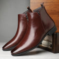 Plus Size High-top Leather Boots Men Meifu Market