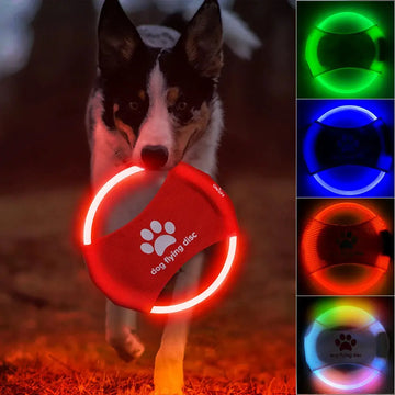 Dog Flying Discs Light Glowing LED LuminousTrainning Interactive Toys Game Flying Discs Dog Toy Pet Dog Accessories Pet Products Meifu Market