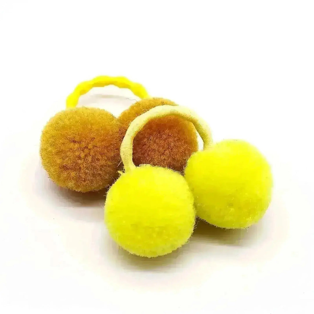 cute pet hair ties | soft pom pom hair ties | pet hair accessories for dogs | ultrasonic cleaning