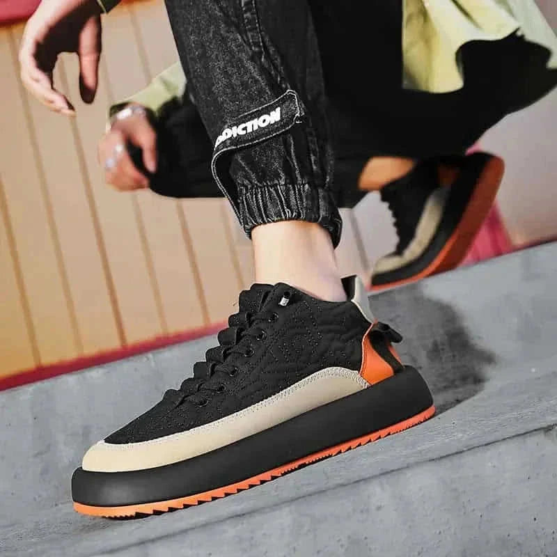 thick-soled sneakers for men | breathable mesh running shoes | lightweight walking shoes | ultrasonic cleaning