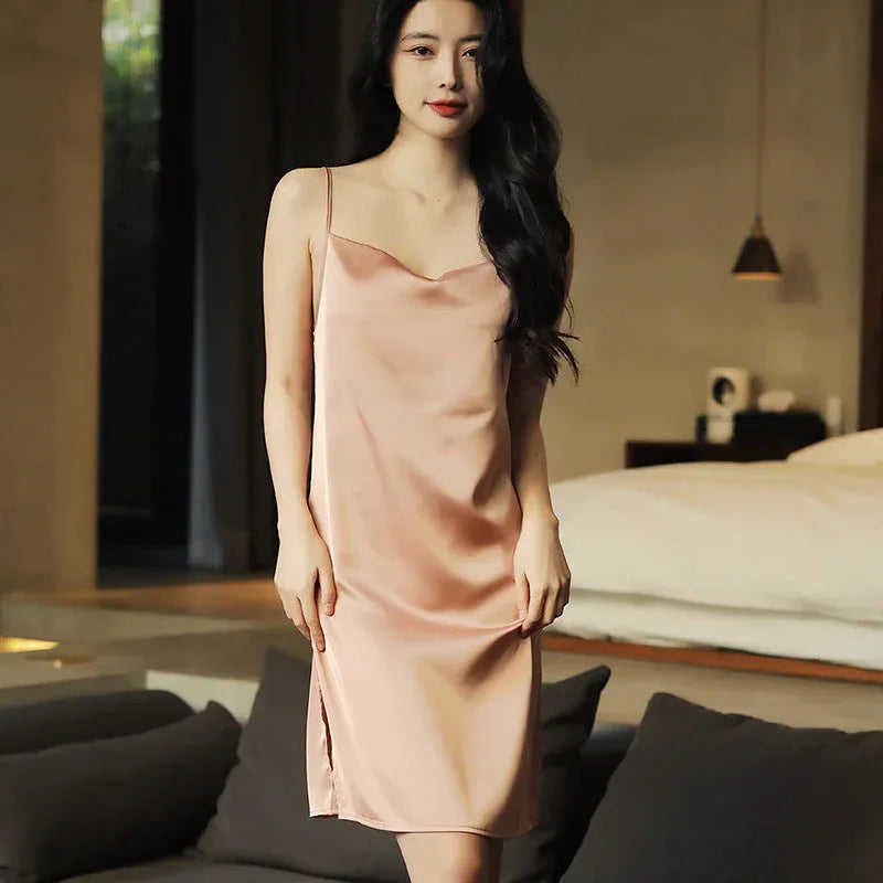 Suspenders Strapless Chest Pad Silk Pajamas Women Meifu Market