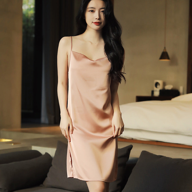 Suspenders Strapless Chest Pad Silk Pajamas Women Meifu Market