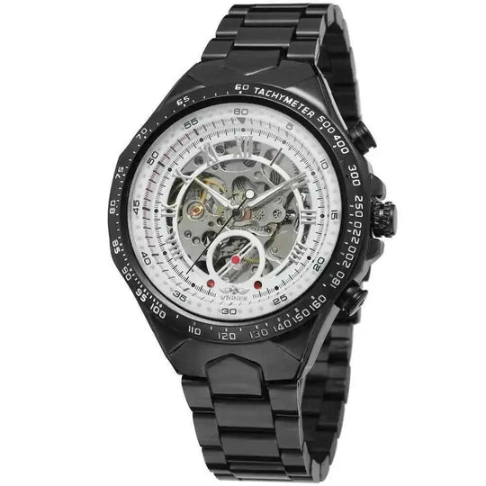hollow automatic movement | stainless steel case | sapphire crystal glass | ultrasonic cleaning