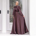 long sleeve maxi dress | breathable cotton hijab dress | plus size abaya dress | ultrasonic cleaning