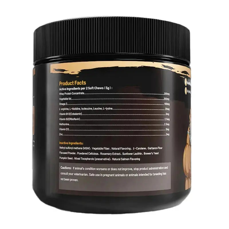 Muscle Gain Chews For Dogs High Protein Dog Food Health Supplement Premium Muscle Builder For All Breeds Soft Dog Chews Meifu Market