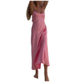 satin camisole dress | backless slip dress | sleeveless maxi dress | energy saving