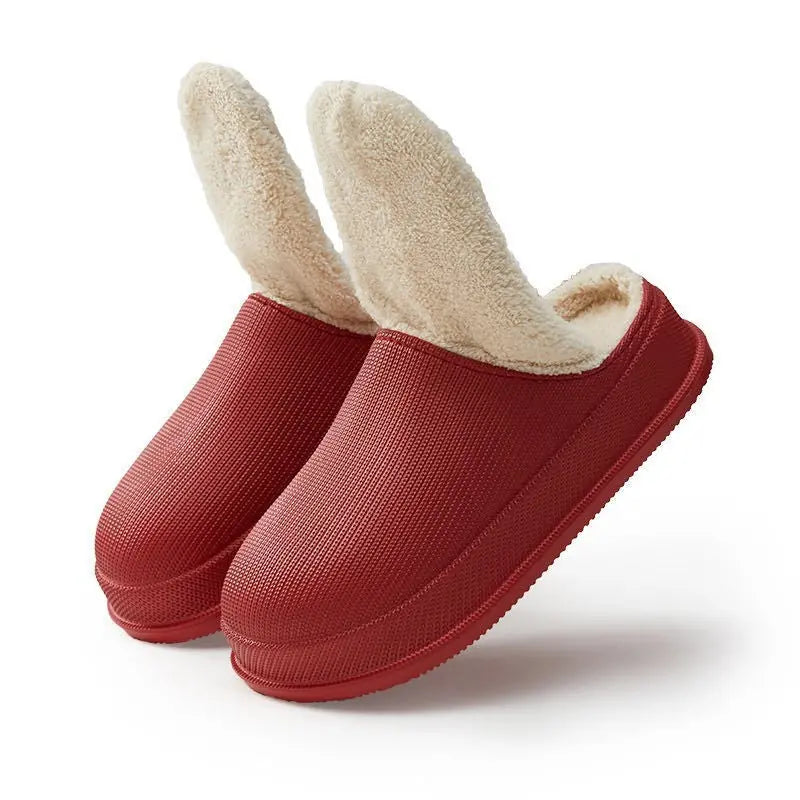 Large Size Men's And Women's Waterproof Non-slip Warm Cotton Slippers Meifu Market