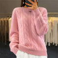 Fashion Retro Cable-knit Pullover Sweater Women Meifu Market