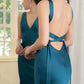 backless wedding dress | strapless bridal gown | lake blue evening dress | ultrasonic cleaning