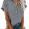polyester v-neck shirt | white work shirt with pockets | durable polyester fabric | energy saving