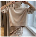 Women's Long-sleeved Pullover Solid Color Sweater Meifu Market