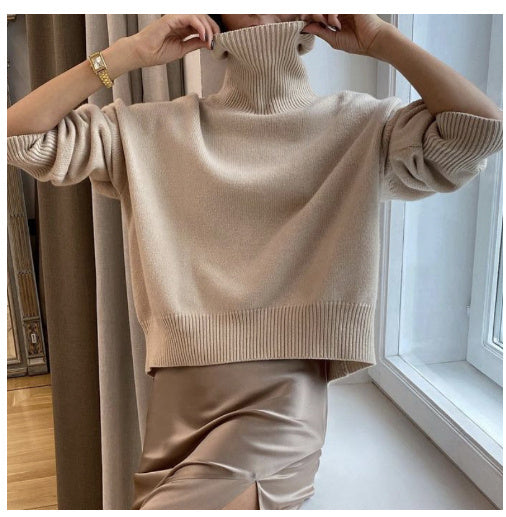 Women's Long-sleeved Pullover Solid Color Sweater Meifu Market