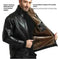 mens fur lined leather coat | genuine leather coat with velvet | heavy duty winter coat | energy saving