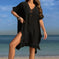 Cutout Hand-Knitted Floral Casual Tunic Dress White - close-up detail shot
