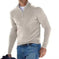 Men's Fashion Casual Long Sleeve V-neck Cashmere Zipper Top XS - color variant display