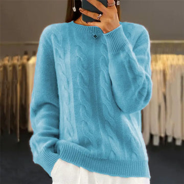 Fashion Retro Cable-knit Pullover Sweater Women Meifu Market